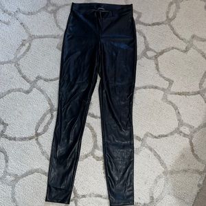 NWOT Express black faux leather leggings- Small